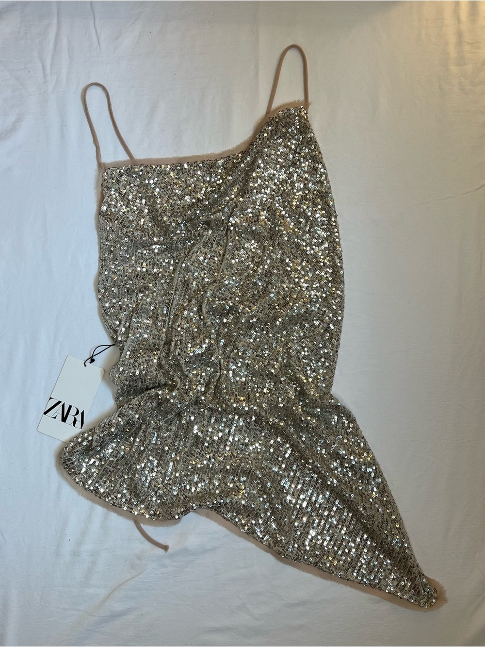 ZARA Sequin Asymmetric Top / Camisole